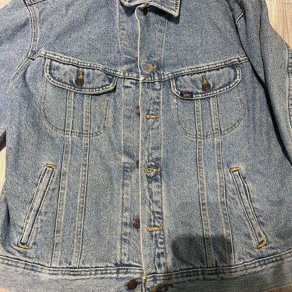 Vintage 90s Hard Rock Cafe New Orleans Lee Jean Jacket Denim Blue Size Medium - Picture 6 of 8